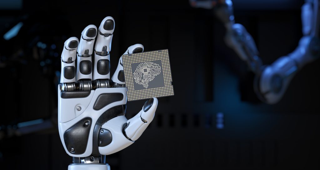 ¿Cómo afectarán las tecnologías disruptivas a los trabajadores? - robot s hand holding an artificial intelligence co 2023 11 27 05 13 43 utc 1024x546